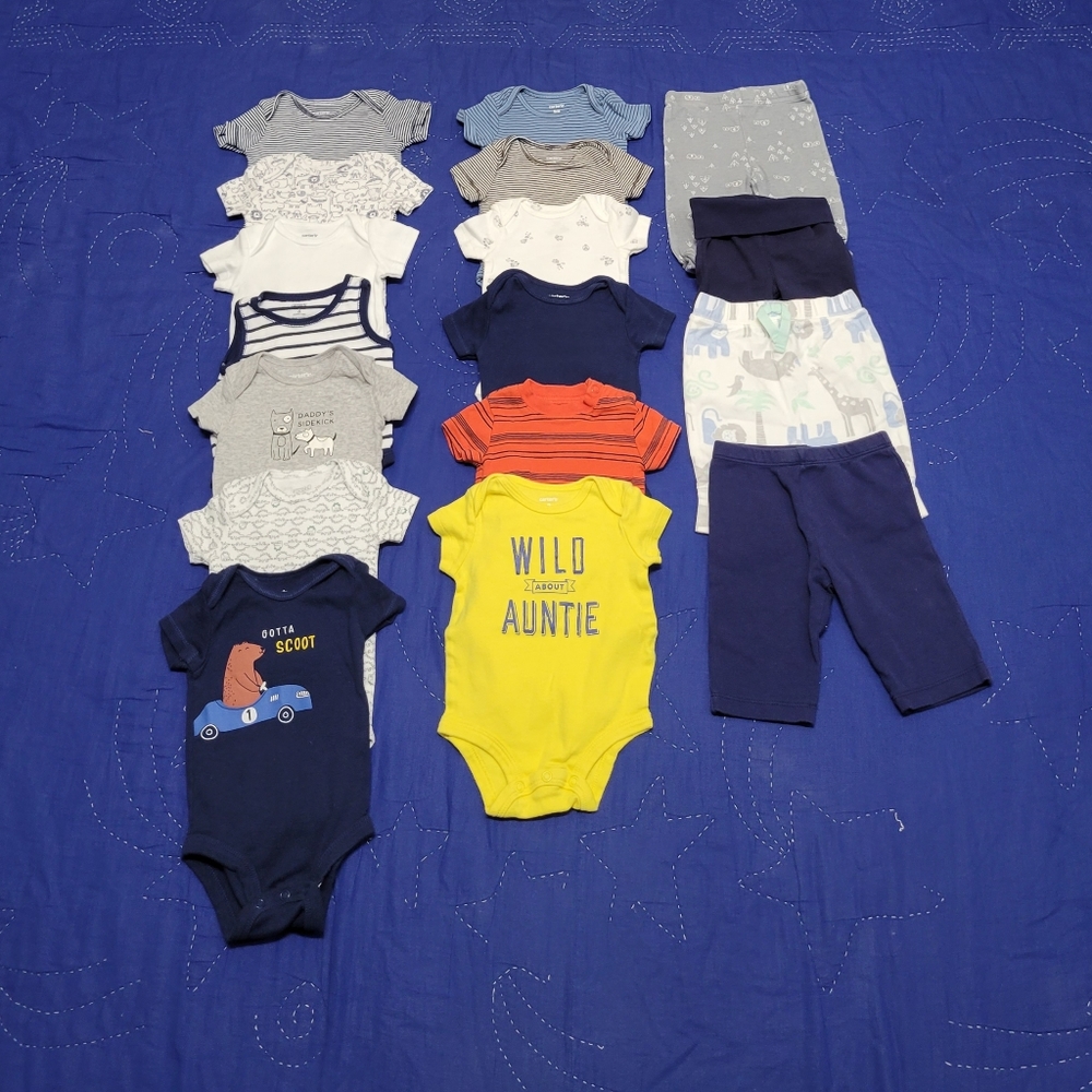 3 months infant boy clothes lot 💙 😍:)♤